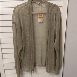 Hem & Thread Shimmering Gold Cardigan